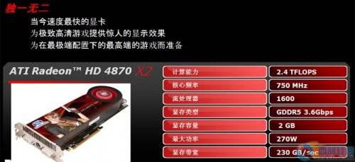 ˫ӻʵۣ콢HD4870X2 2GB GDDR5 